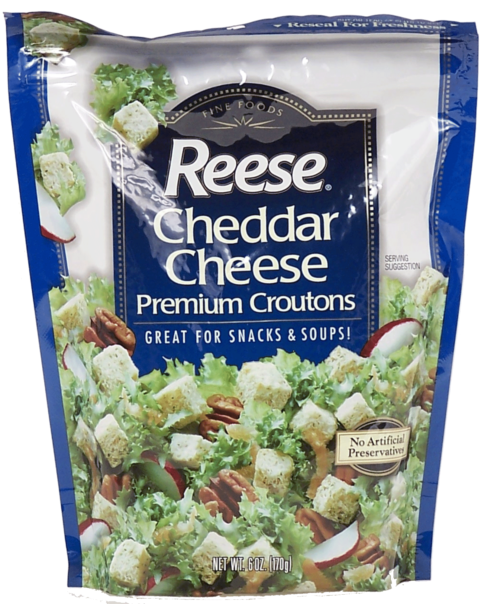 Reese  cheddar cheese croutons reclosable package Full-Size Picture